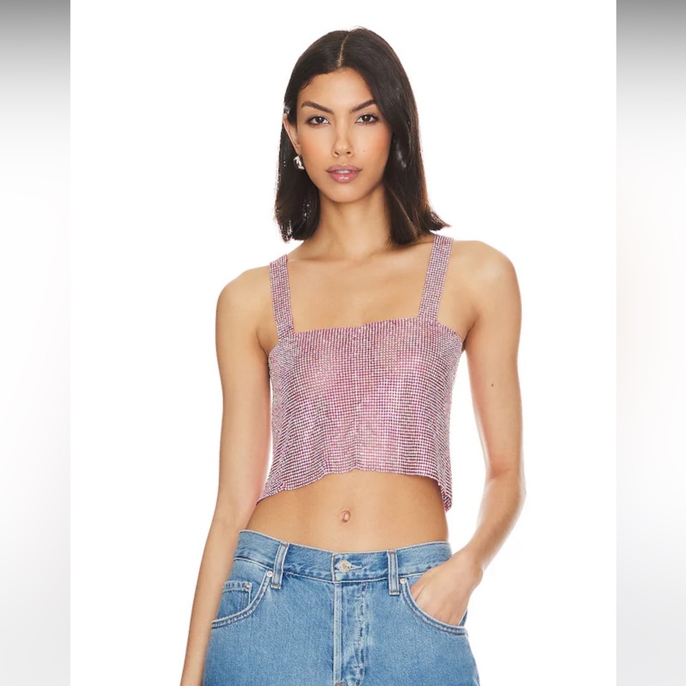 Superdown - Mackenzie Crop Top in Pink, Size M